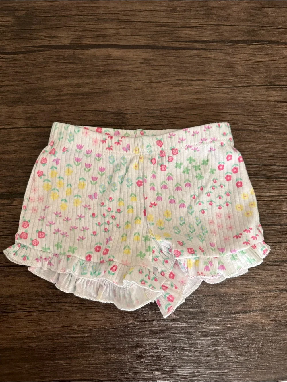 Girls' Garanimals Ruffle Elastic Waist Shorts 3-6M Set of 3